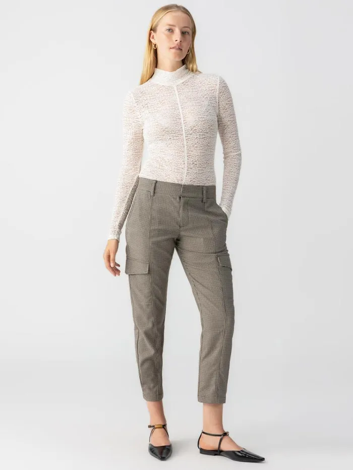 Women Polished Cargo Standard Rise Pant Compact Houndstooth Sanctuary Clothing Pants Women Polished Cargo Standard Rise Pant Compact Houndstooth Sanctuary Clothing Pants