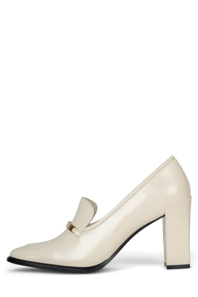 Women Pump Jeffrey Campbell BROCHURE Cream Gold