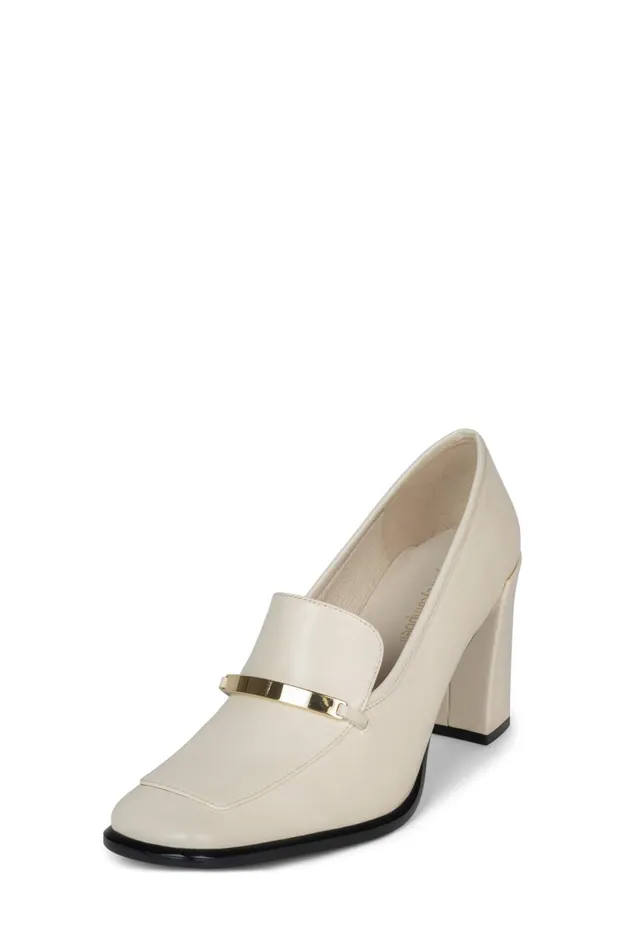 Women Pump Jeffrey Campbell BROCHURE Cream Gold