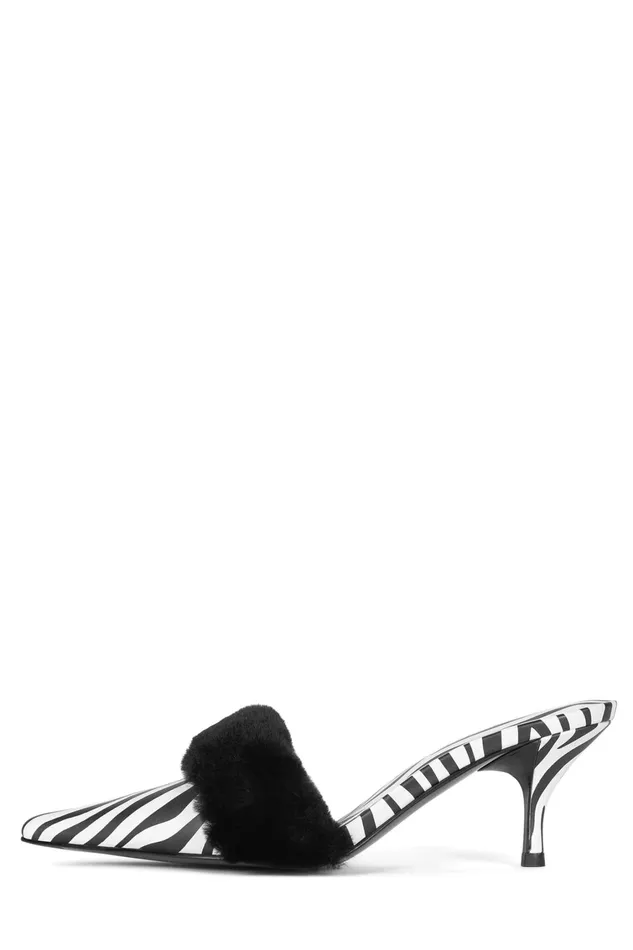 Women Pump Jeffrey Campbell TASTEFUL Black White Zebra