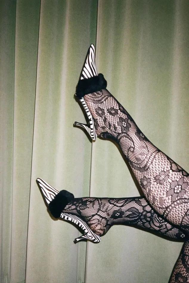 Women Pump Jeffrey Campbell TASTEFUL Black White Zebra