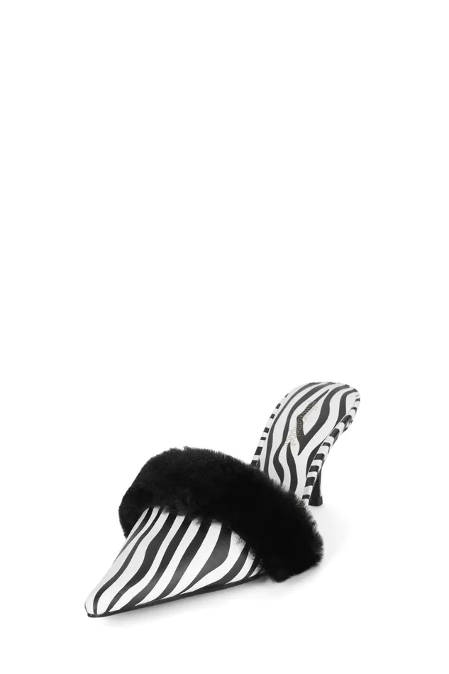 Women Pump Jeffrey Campbell TASTEFUL Black White Zebra
