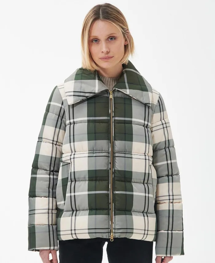 Women Quilted Jackets Barbour Germain Quilted Jacket Ancient Poplar Tartan