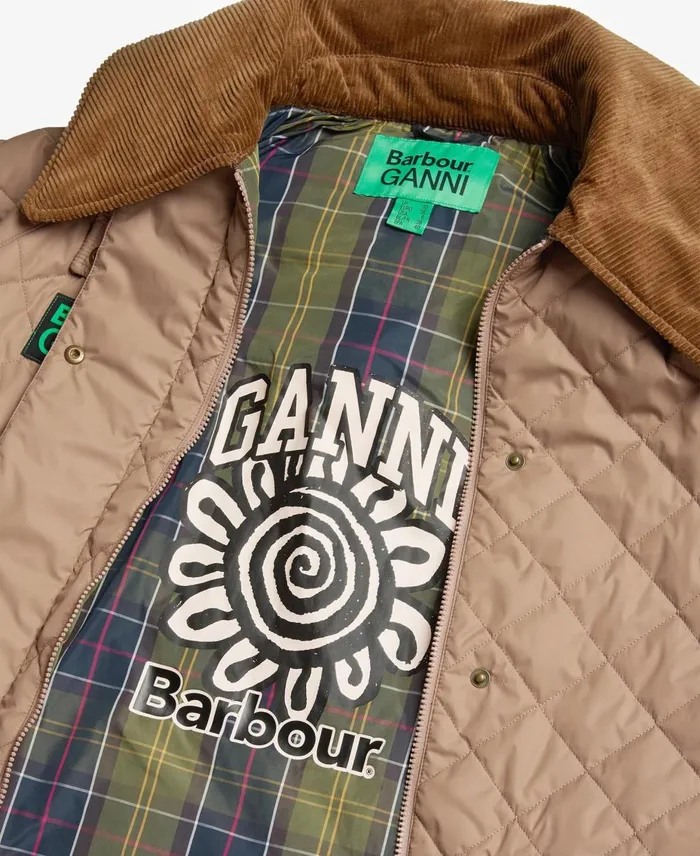 Women Quilted Jackets Barbour X GANNI Burghley Quilted Jacket Honeylight Trenchclassic Women Quilted Jackets Barbour X GANNI Burghley Quilted Jacket Honeylight Trenchclassic
