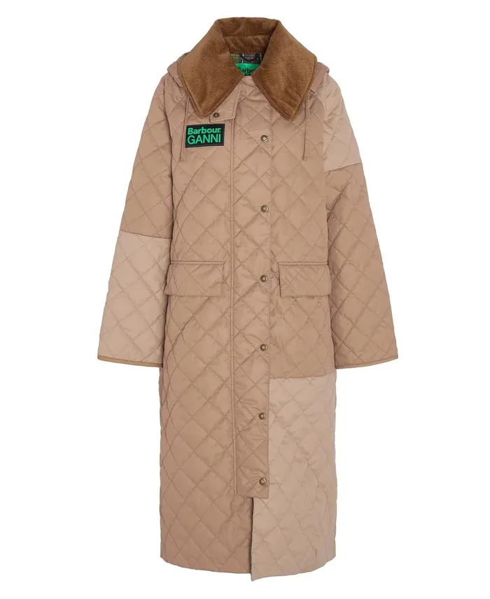 Women Quilted Jackets Barbour X GANNI Burghley Quilted Jacket Honeylight Trenchclassic Women Quilted Jackets Barbour X GANNI Burghley Quilted Jacket Honeylight Trenchclassic