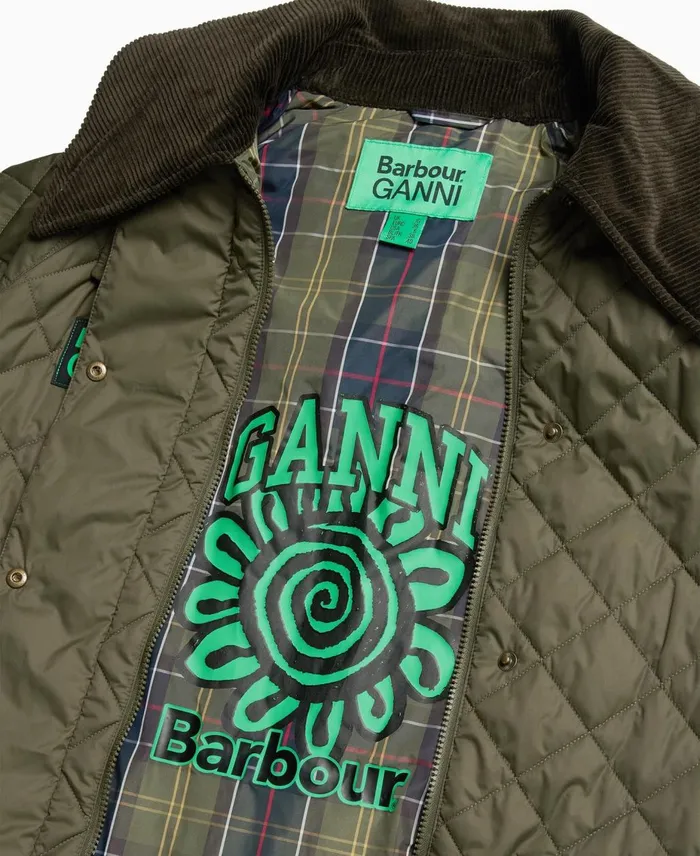 Women Quilted Jackets Barbour X GANNI Burghley Quilted Jacket Honeylight Trenchclassic Women Quilted Jackets Barbour X GANNI Burghley Quilted Jacket Honeylight Trenchclassic