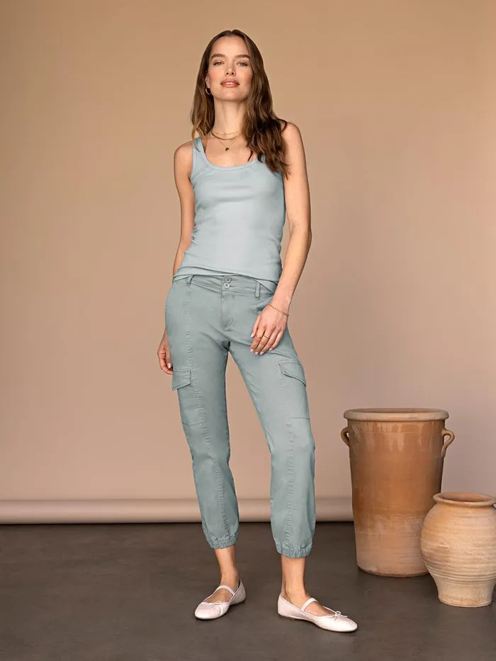 Women Rebel Standard Rise Cargo Pant Eucalyptus Sanctuary Clothing Pants