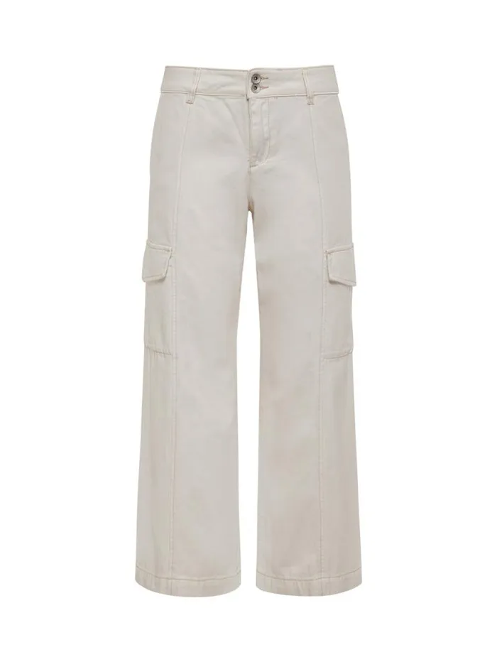 Women Rebel Wide Leg Standard Rise Crop Pant Powdered Sugar Sanctuary Clothing Denim