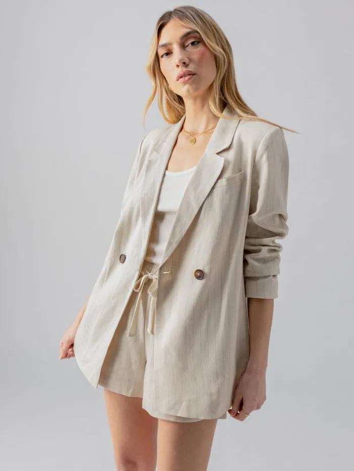 Women Refresh Blazer Vineyard Stripe Sanctuary Clothing Jackets and Outerwear Women Refresh Blazer Vineyard Stripe Sanctuary Clothing Jackets and Outerwear