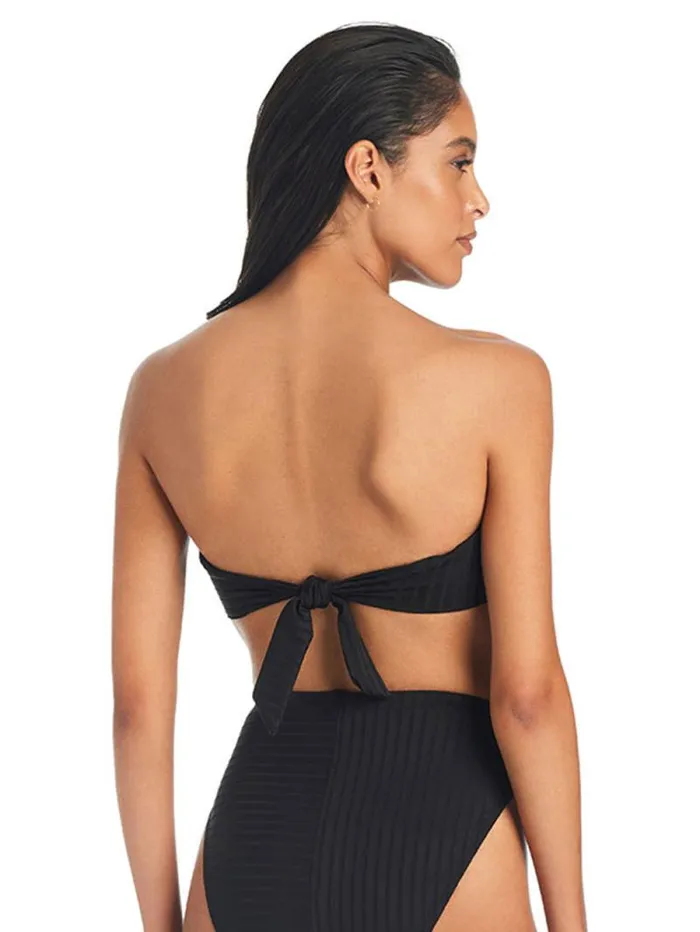 Women Refresh Rib Bandeau Bikini Top Black Sanctuary Clothing Swim Tops Women Refresh Rib Bandeau Bikini Top Black Sanctuary Clothing Swim Tops