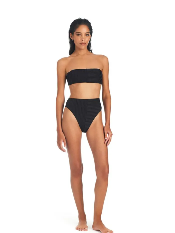 Women Refresh Rib Bandeau Bikini Top Black Sanctuary Clothing Swim Tops Women Refresh Rib Bandeau Bikini Top Black Sanctuary Clothing Swim Tops