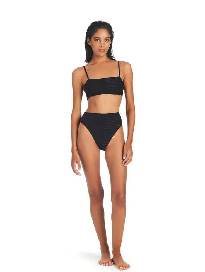 Women Refresh Rib Bandeau Bikini Top Black Sanctuary Clothing Swim Tops Women Refresh Rib Bandeau Bikini Top Black Sanctuary Clothing Swim Tops