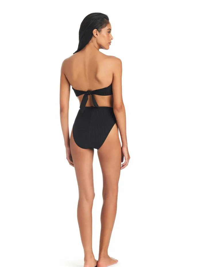 Women Refresh Rib Bandeau Bikini Top Black Sanctuary Clothing Swim Tops Women Refresh Rib Bandeau Bikini Top Black Sanctuary Clothing Swim Tops