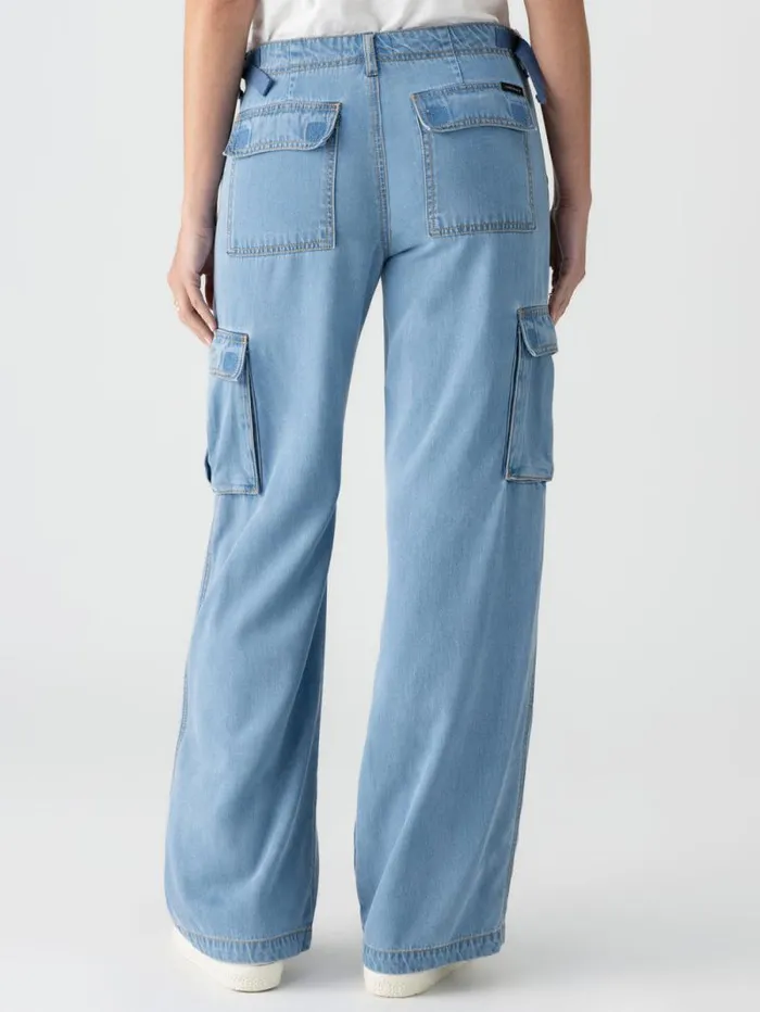Women Reissue Cargo Standard Rise Pant Sun Drenched Sanctuary Clothing Denim