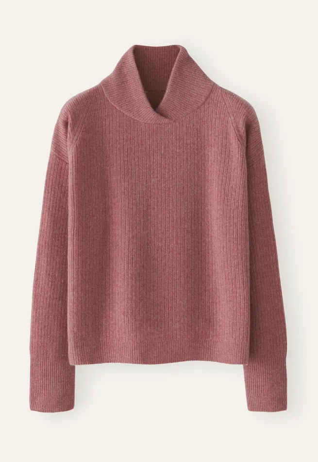 Women Ribstitch Sweater Soft Berry Poetry Fashion Sweaters