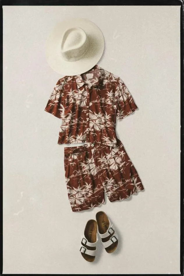 Women Riviera SS Woven Shirt Sepia Brixton Flannels and Buttonups