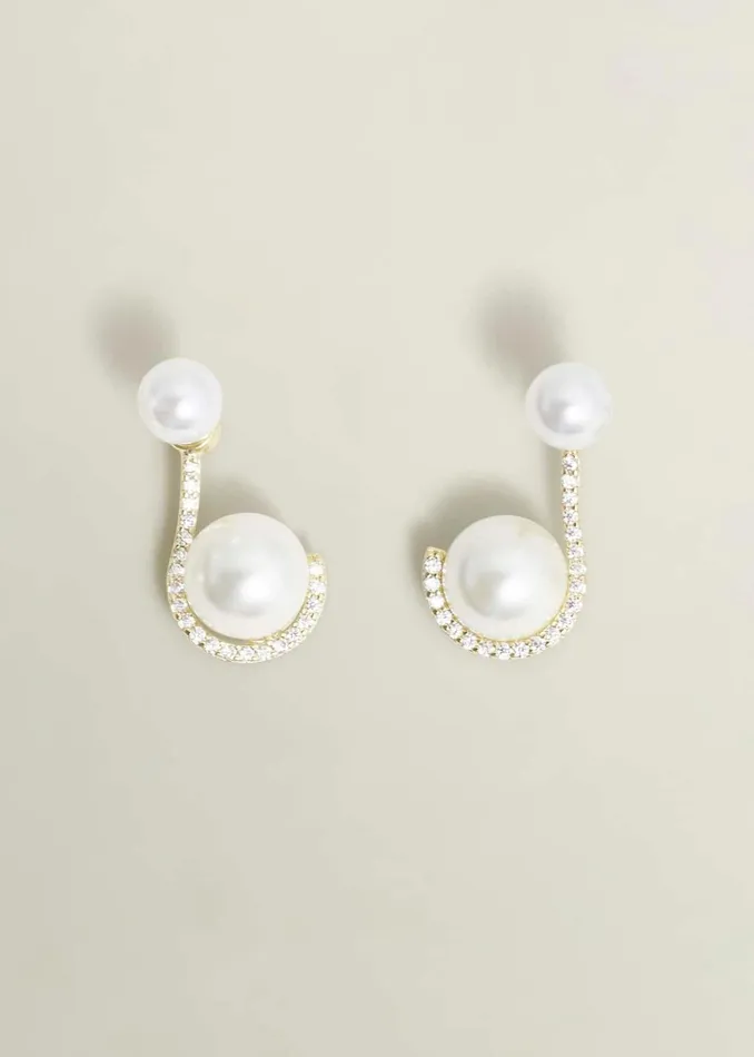 Women Robyn Pave Earrings Gold Hobbs Jewellery