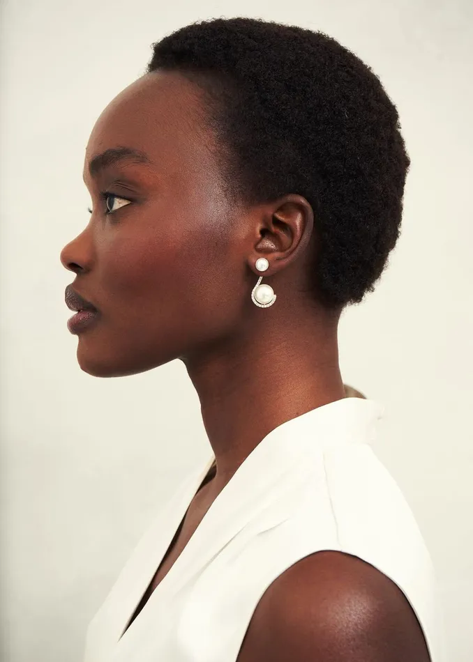 Women Robyn Pave Earrings Gold Hobbs Jewellery