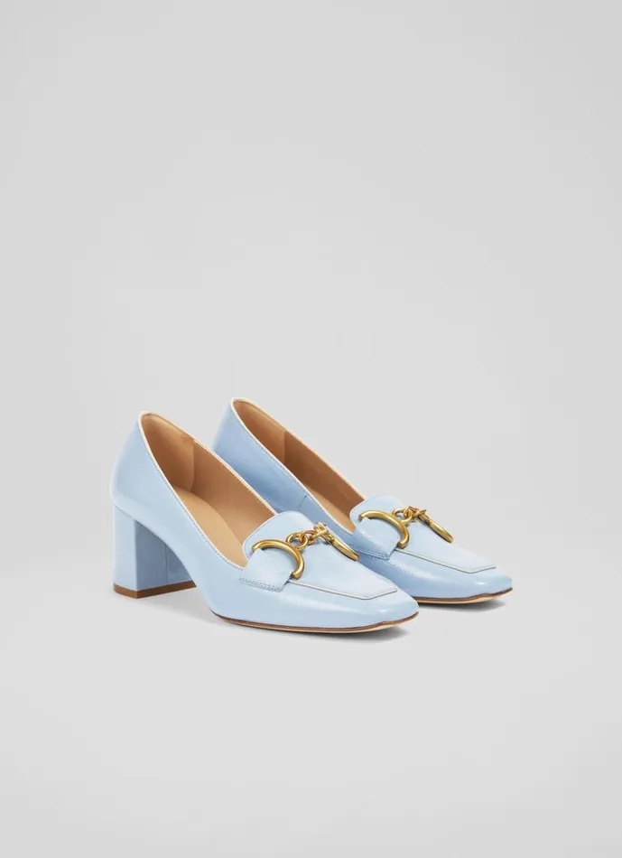 Women Samantha Blue Crinkle Patent SnaffleDetail Courts Wedgewood LKBennett Court Shoes Women Samantha Blue Crinkle Patent SnaffleDetail Courts Wedgewood LKBennett Court Shoes