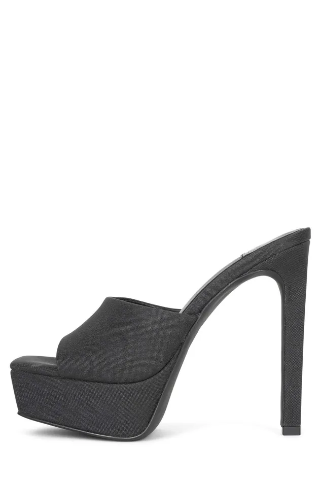 Women Sandal Jeffrey Campbell GOINGGLAM Black Glitter