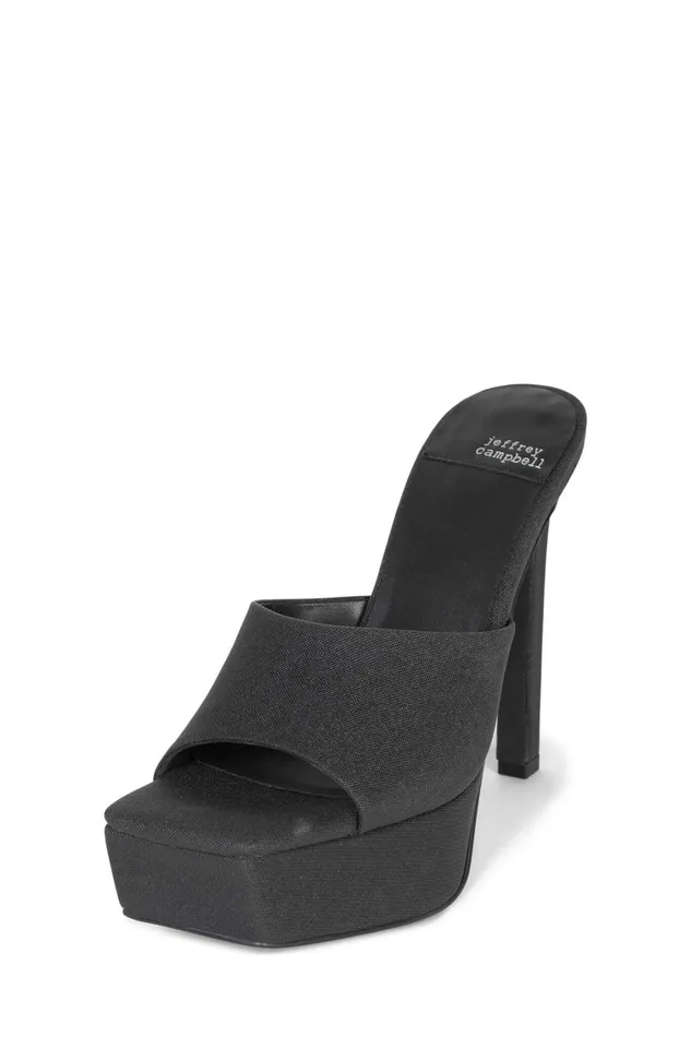 Women Sandal Jeffrey Campbell GOINGGLAM Black Glitter