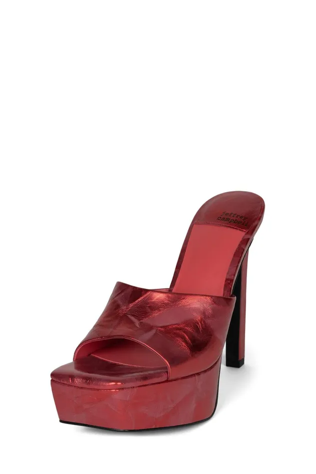 Women Sandal Jeffrey Campbell GOINGGLAM Black Glitter