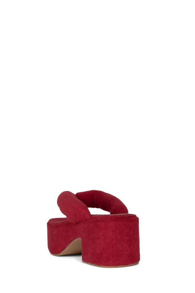 Women Sandal Jeffrey Campbell LUAU2 Pink Stripe Terrycloth