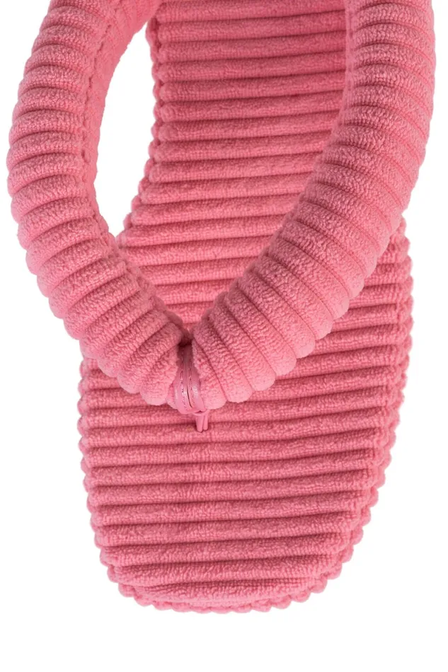 Women Sandal Jeffrey Campbell LUAU2 Pink Stripe Terrycloth