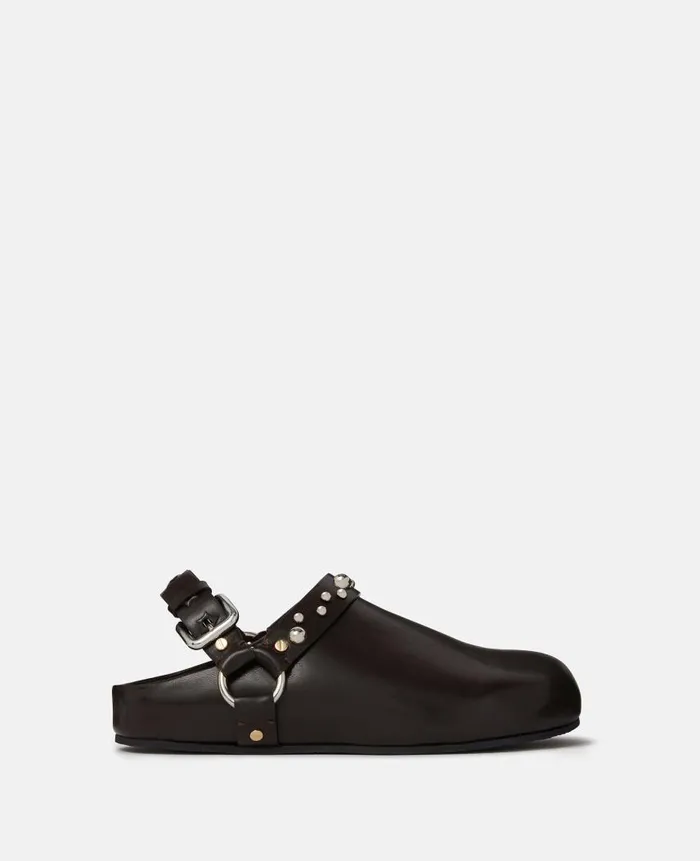 Women Sandals Stella McCartney Elyse Studded Clogs Midnight Black