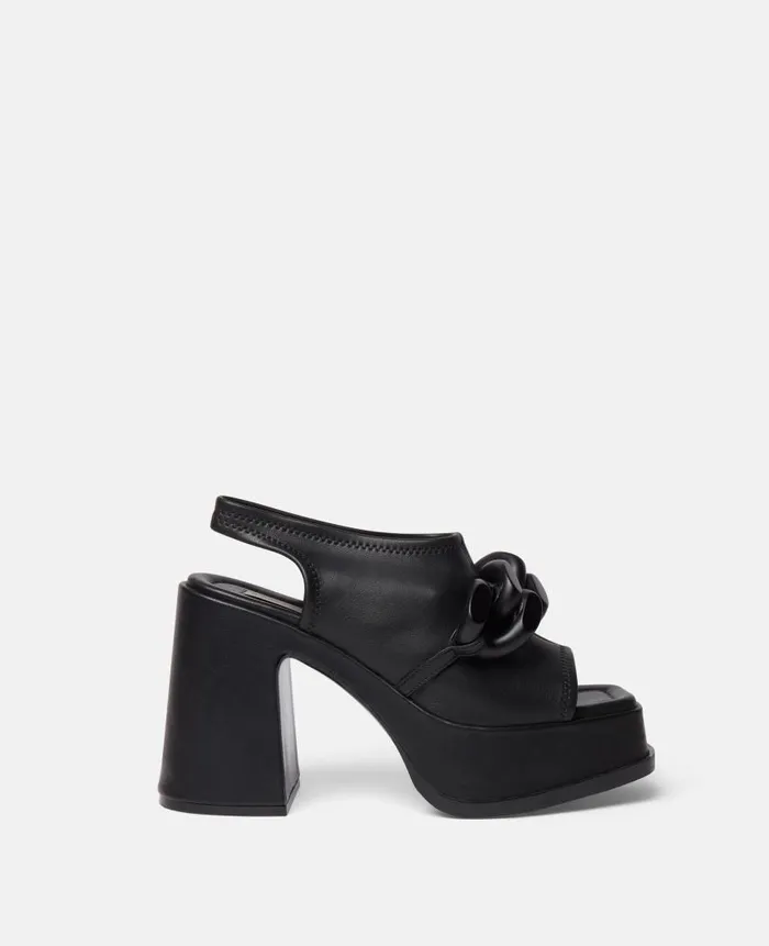 Women Sandals Stella McCartney Skyla Chain Platform Sandals Black