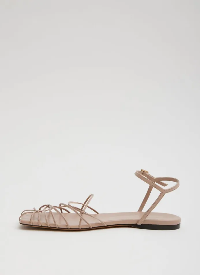 Women Sandals Tibi Berneice Kidskin Sandal Nude