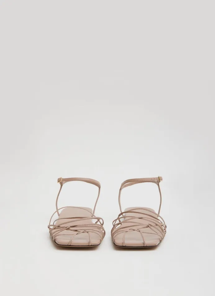 Women Sandals Tibi Berneice Kidskin Sandal Nude