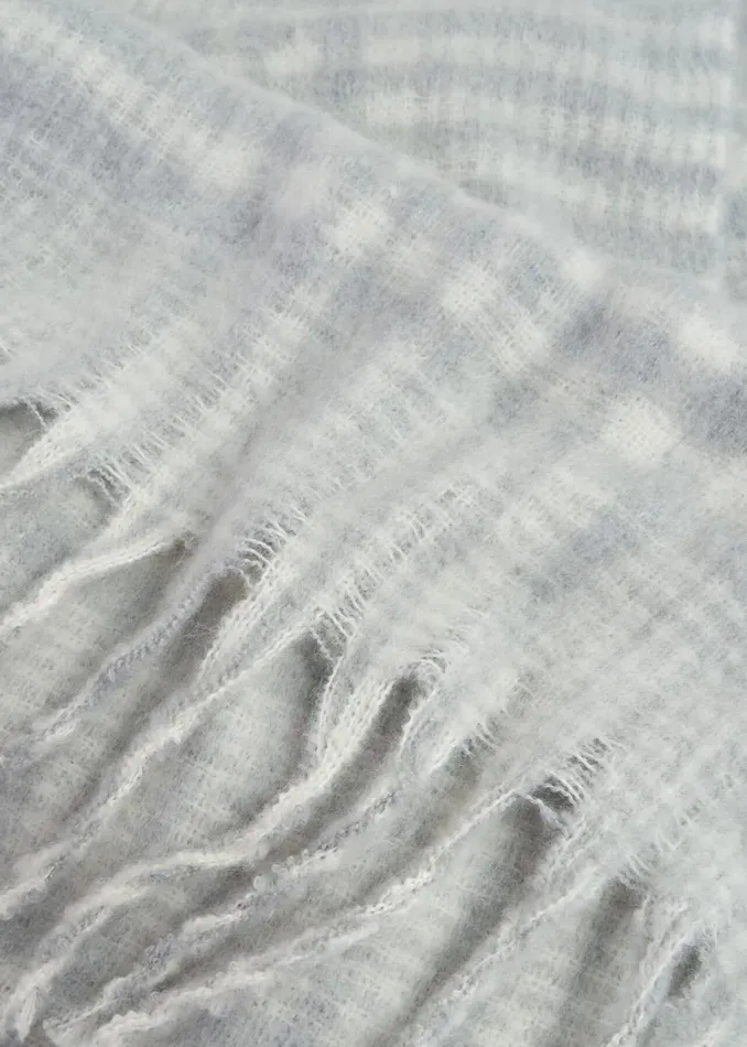 Women Sasha Check Scarf Grey Ivory Hobbs Scarves
