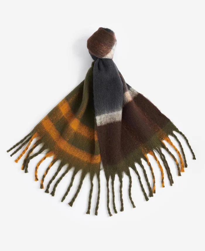 Women Scarves and Wraps Barbour Isla Tartan Boucle Scarf Classic Women Scarves and Wraps Barbour Isla Tartan Boucle Scarf Classic
