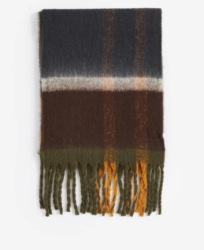 Women Scarves and Wraps Barbour Isla Tartan Boucle Scarf Classic Women Scarves and Wraps Barbour Isla Tartan Boucle Scarf Classic