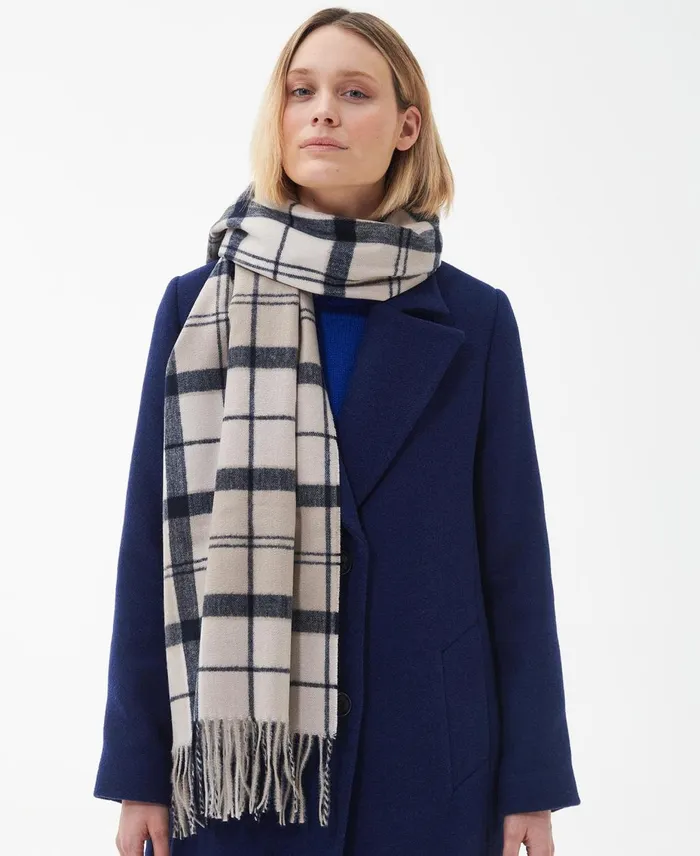 Women Scarves and Wraps Barbour Stanway Wrap Trench Tartan