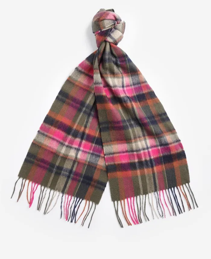Women Scarves and Wraps Barbour Vintage Winter Plaid Scarf Pink Dahlia Women Scarves and Wraps Barbour Vintage Winter Plaid Scarf Pink Dahlia