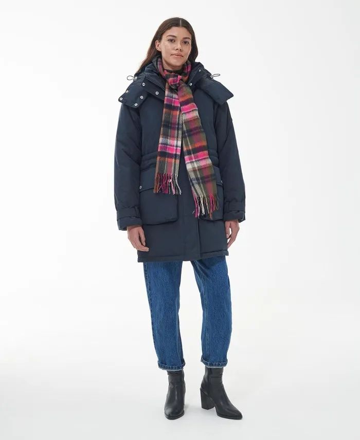 Women Scarves and Wraps Barbour Vintage Winter Plaid Scarf Pink Dahlia Women Scarves and Wraps Barbour Vintage Winter Plaid Scarf Pink Dahlia