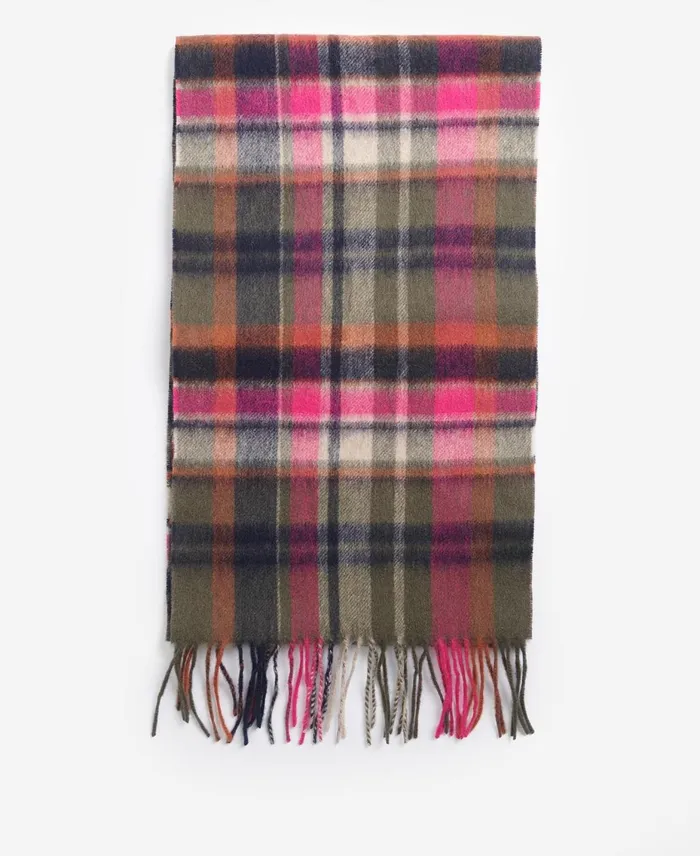 Women Scarves and Wraps Barbour Vintage Winter Plaid Scarf Pink Dahlia Women Scarves and Wraps Barbour Vintage Winter Plaid Scarf Pink Dahlia