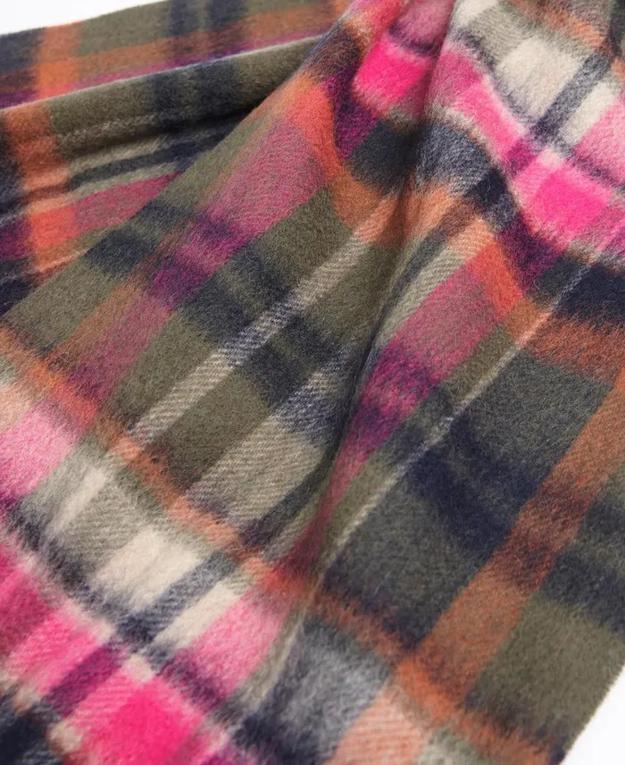 Women Scarves and Wraps Barbour Vintage Winter Plaid Scarf Pink Dahlia Women Scarves and Wraps Barbour Vintage Winter Plaid Scarf Pink Dahlia