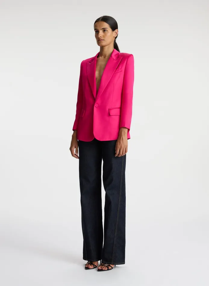 Women Sets ALC Davin Ii Structured Satin Jacket Disco Pink