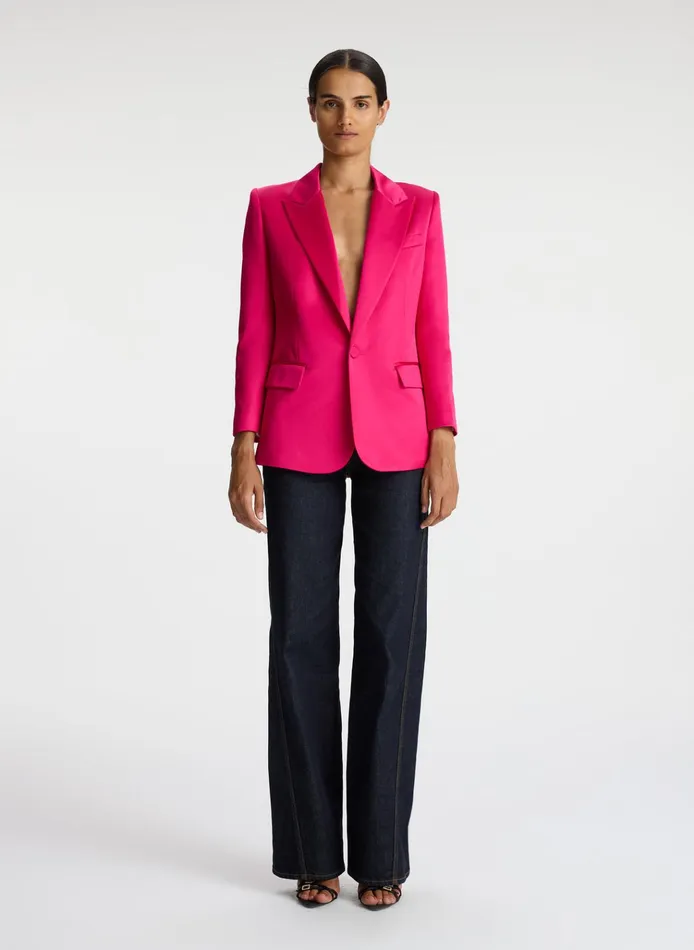 Women Sets ALC Davin Ii Structured Satin Jacket Disco Pink