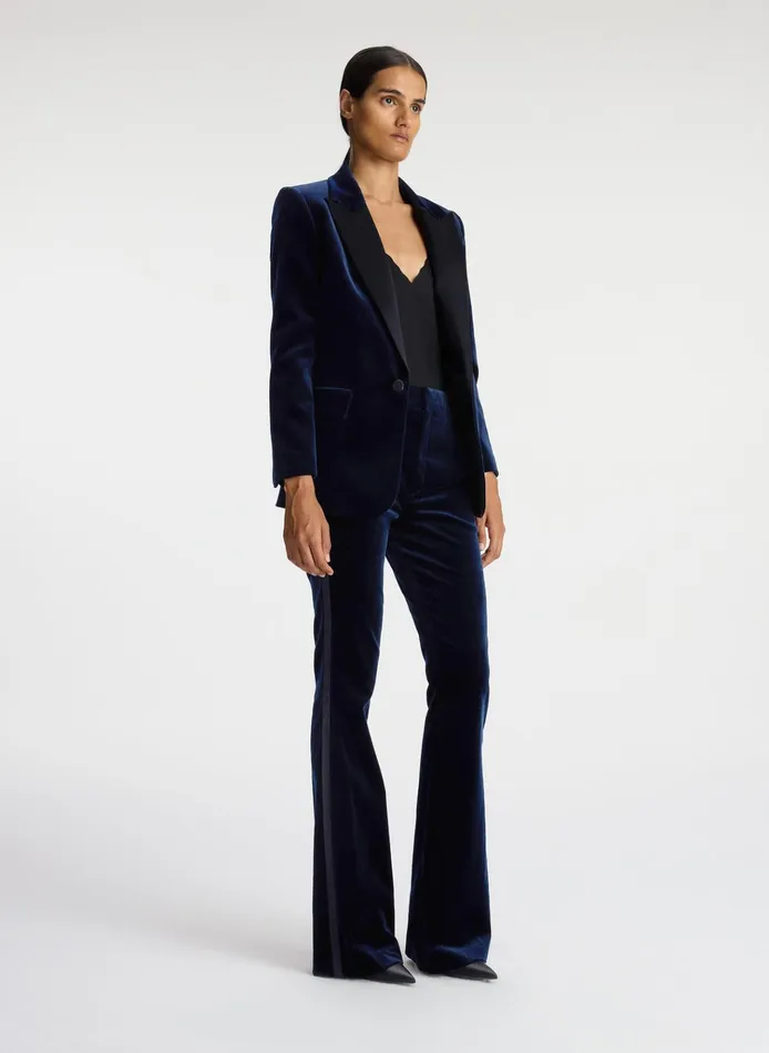 Women Sets ALC Davin Ii Velvet Tuxedo Jacket Navy