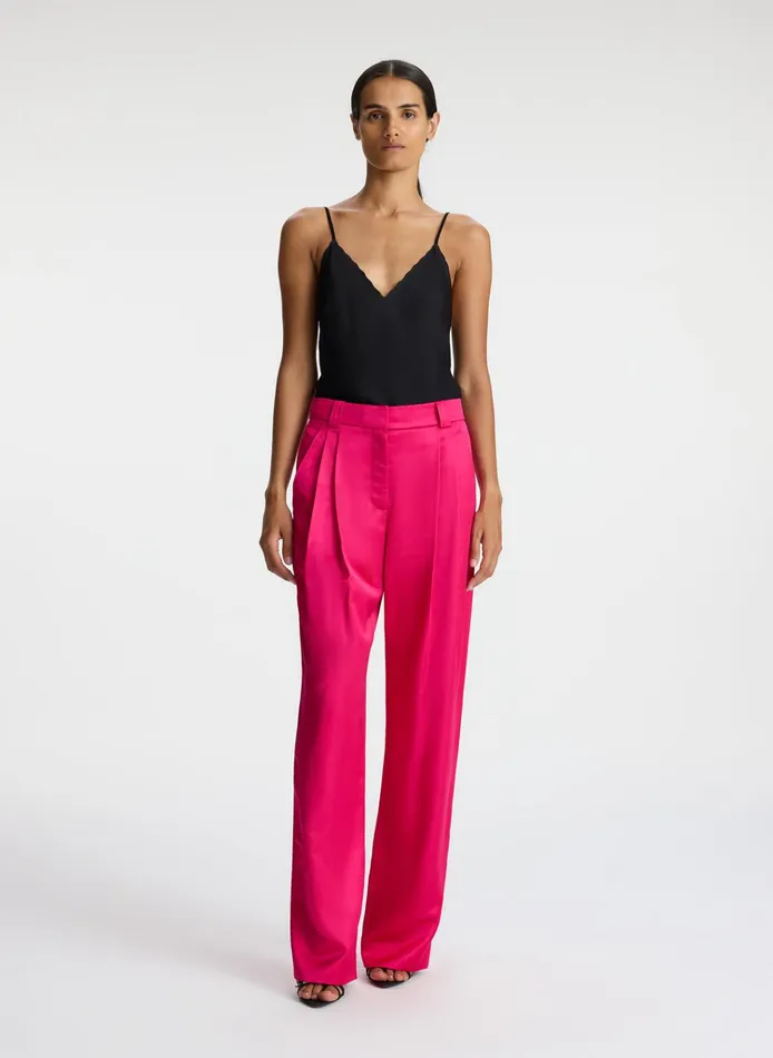 Women Sets ALC Fynn Structured Satin Pant Disco Pink