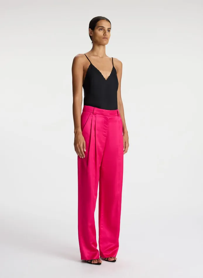 Women Sets ALC Fynn Structured Satin Pant Disco Pink