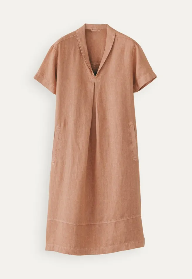 Women Shawlcollar Dress Terracotta Poetry Fashion Dresses and Skirts