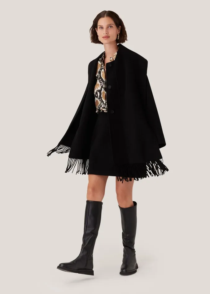 Women Shirts and Blouses Whistles Silk Snake Oversized Shirt