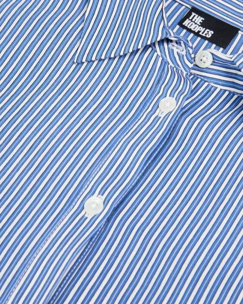 Women Shirts and Tops The Kooples Blue And White Striped Long Sleeve Shirt Blue White