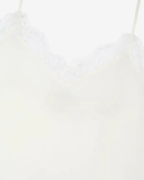 Women Shirts and Tops The Kooples Ecru Silk Camisole Ecru