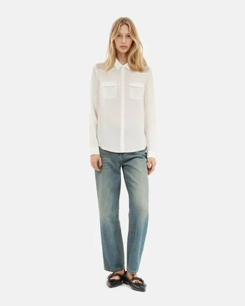 Women Shirts and Tops The Kooples Ecru Silk Shirt Ecru